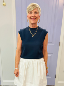 The Connor Top (Navy)