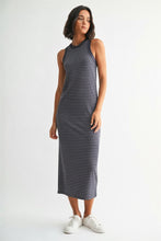 The Josie Dress (Charcoal Stripe)