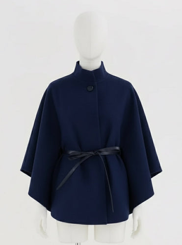 The Brandi Cape Coat (Navy)