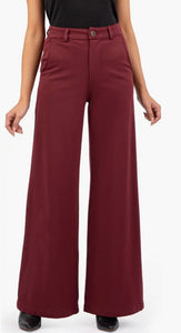 The Meg Wide Leg Trouser (Wine)