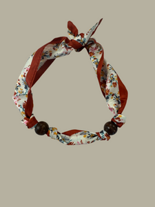 Fall Floral Scarf Necklace.