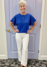 The C&M Wide Sleeve Slub Cotton Tee (Royal)