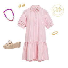 The Edna Dress (Pink Stripe)