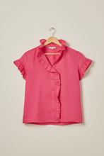 The Mindy Linen Top (Fuchsia)