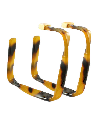 The Acrylic Twisted Square Hoops