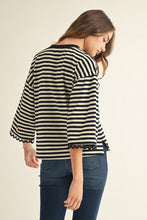 The Bobbi Stripe Top (Black)