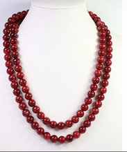 The Lithgow Marble Beaded Necklace (Wine)