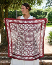 The Langston Geometric Scarf (Large Burgundy)