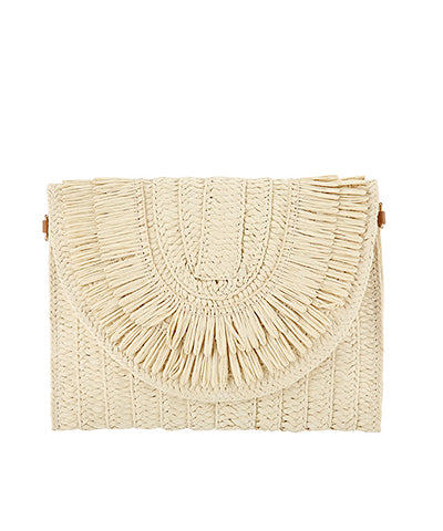 Frill Flip Clutch (Beige)