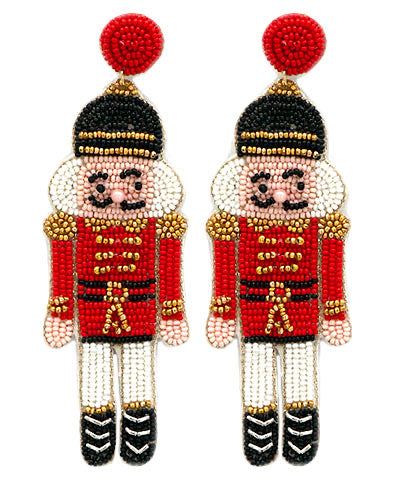 Red Toy Soldier Earrings