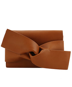 Bow Leather Clutch