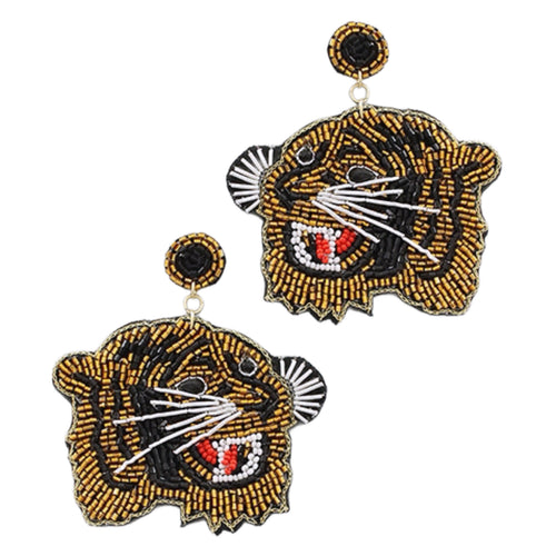 Growling Tiger Earrings