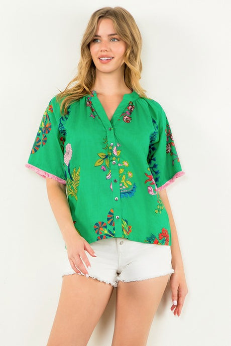 The THML Maeve Top (Green)