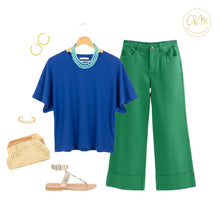 The C&M Wide Sleeve Slub Cotton Tee (Royal)