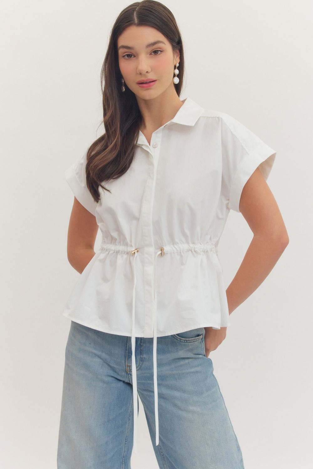 The Christy Top (White) – Crescent and Main