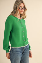 The Hendrix Cardigan (Kelly Green & Pink)
