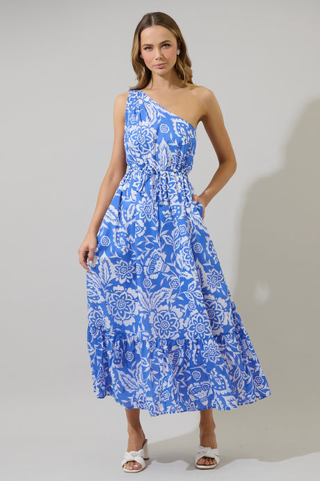 The Juno Dress (Blue & White)
