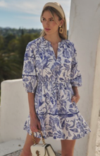 The Debra Dress (Blue & White)