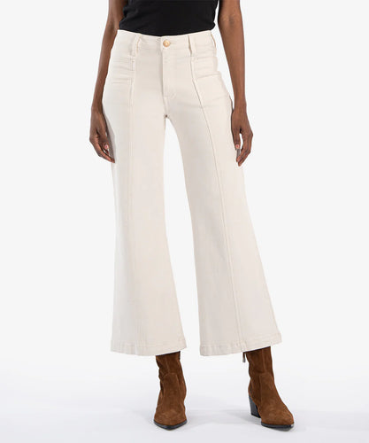 Meg Wide Leg Jean w/ Double Pockets by KUT from the Kloth (Ecru)