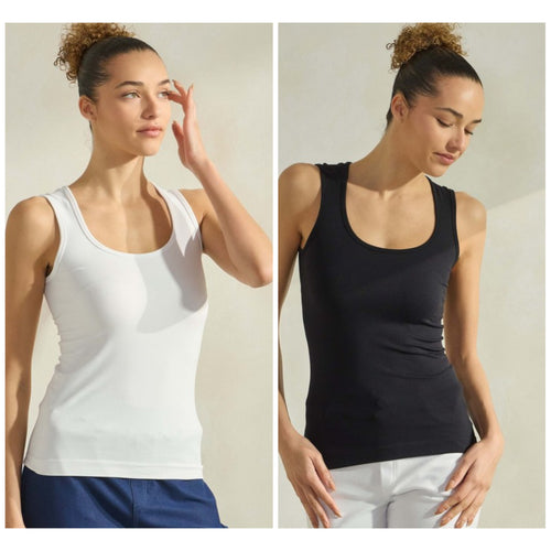 The Essential U-Neck Tank (white, black or  ivory)