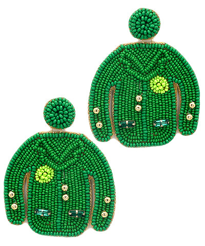 Green Jacket Earrings