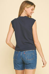 The Connor Top (Navy)