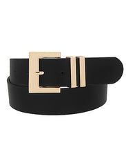Chic Gold Buckle Belt (Cognac or Black)