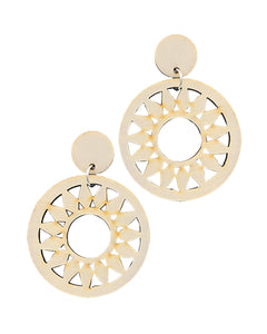 The Wooden Sun Earrings