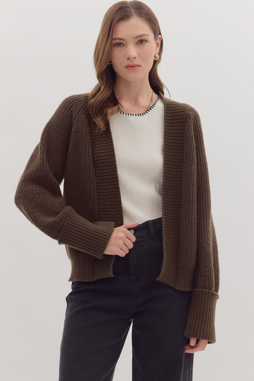 The Jordan Cardigan (Brown)
