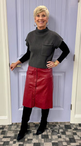 The Francie Skirt (Garnet)