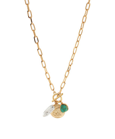 The Coin and Turquoise Necklace