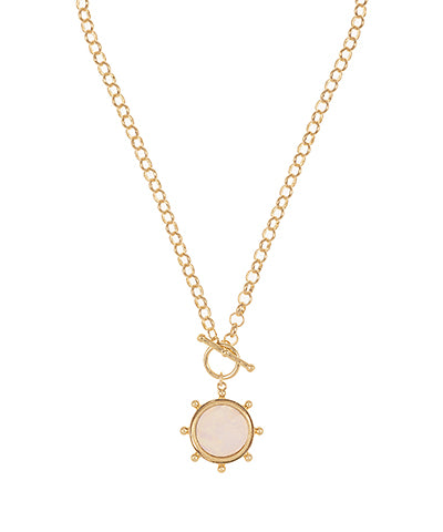 Disk Pendant Toggle Necklace