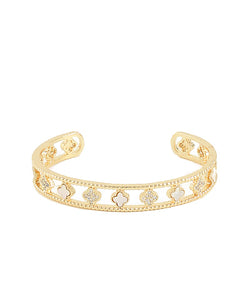 The Pave Clover Cuff