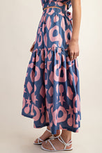 The Salem Skirt (Blue/Coral)