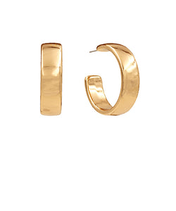 Flat Gold Hoops