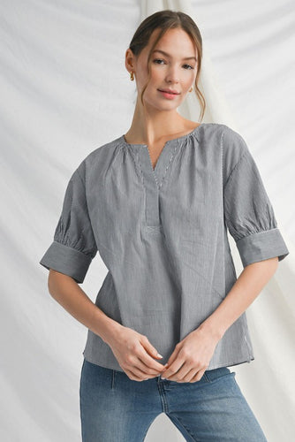 The Savannah Top (Black stripe)