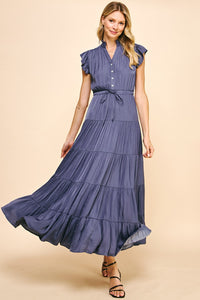 The Monroe Dress (Dusty Navy)