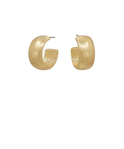 Textured Metal Open Hoop