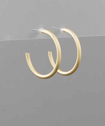 Small Skinny Hoop (matte gold)