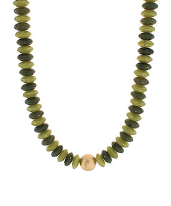Olive Beaded Necklace