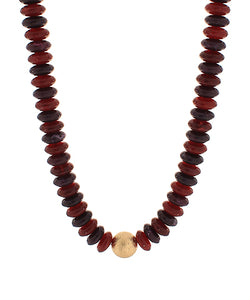 Burgundy Beaded Necklace