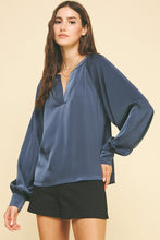The Georgina Top (Deep Navy)