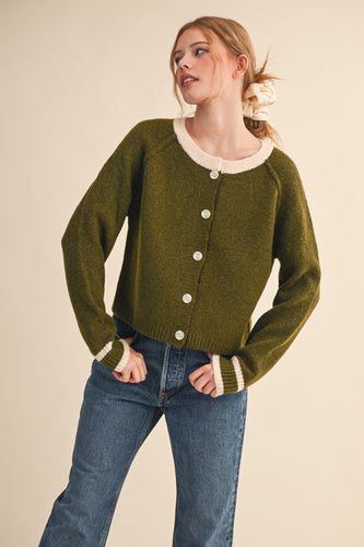 The Rooney Cardigan (Olive)