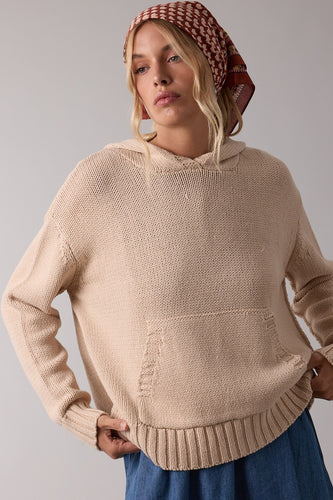The Collins Hoodie Sweater (Oatmeal)