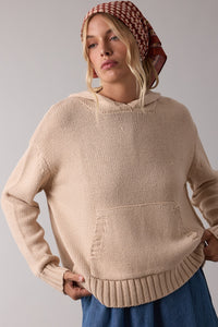 The Collins Hoodie Sweater (Oatmeal)