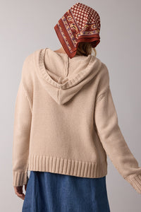 The Collins Hoodie Sweater (Oatmeal)