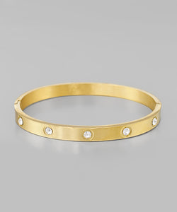 Pave Inset Gold Bracelet