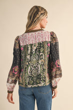 The Coco Top (Olive Floral)