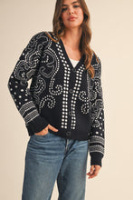 The Alena Cardigan (Black/Ivory)