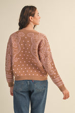 The Alena Cardigan (Beige/Pink)